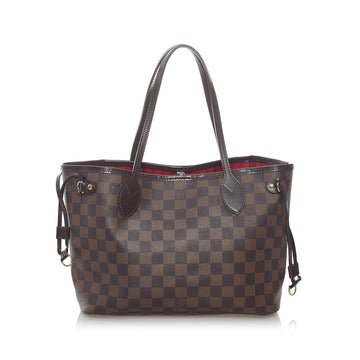 Louis Vuitton Damier Ebene Neverfull PM Tote Bag