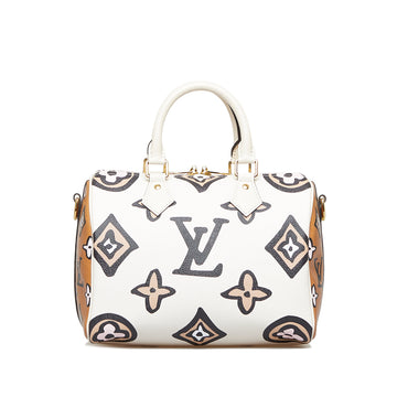 LOUIS VUITTON Monogram Giant Wild at Heart Speedy Bandouliere 25 Boston Bag