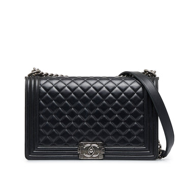 CHANEL Large Lambskin Boy Bag