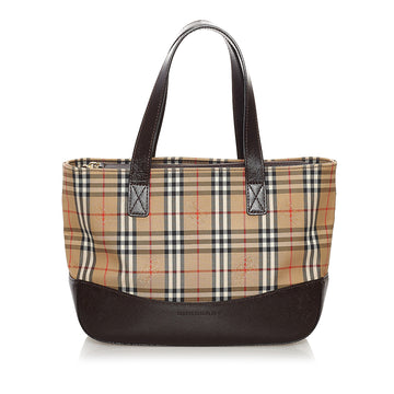 Burberry Haymarket Check Canvas Handbag