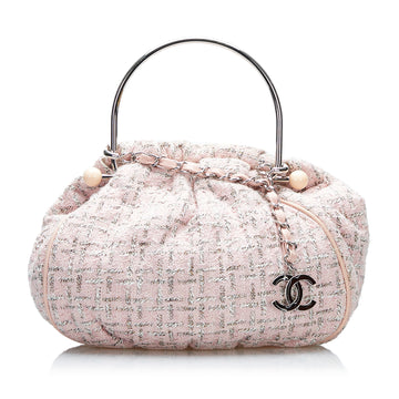 CHANEL Tweed Boucle Knitting Handbag