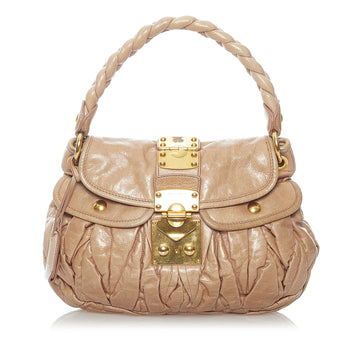 Miu Miu Coffer Leather Satchel