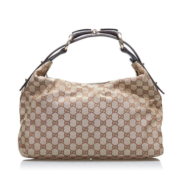 Gucci GG Canvas Horsebit Hobo Hobo Bag