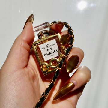 CHANEL Gold Chain Perfume Necklace AK36796k