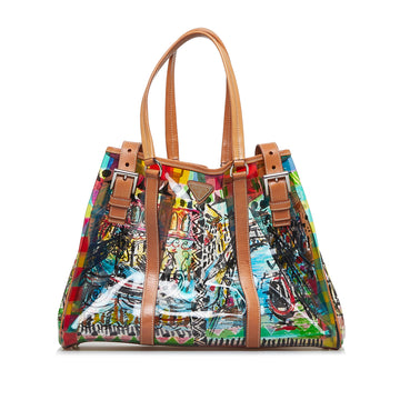 PRADA Transparent Venice Graffiti Tote Tote Bag