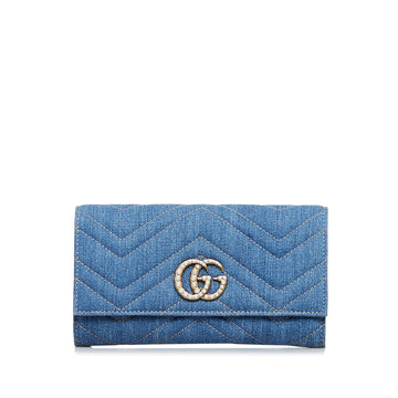 GUCCI GG Marmont Matelasse Long Wallet Long Wallets