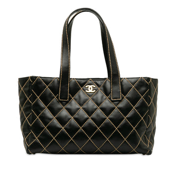 CHANEL CC Wild Stitch Calfskin Tote Tote Bag