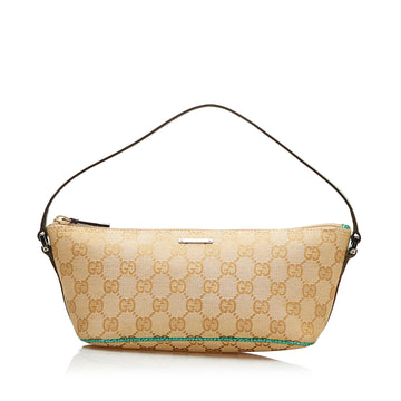 Gucci GG Canvas Boat Pochette Baguette