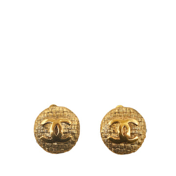 CHANEL CC Clip On Earrings Costume Earrings