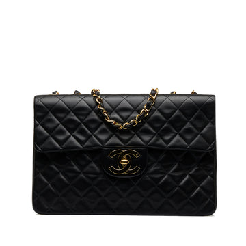 CHANEL Maxi XL Classic Lambskin Single Flap Shoulder Bag