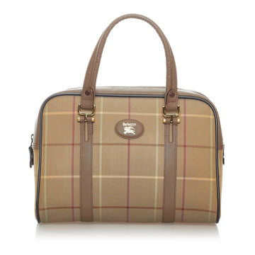 Burberry Plaid Canvas Handbag