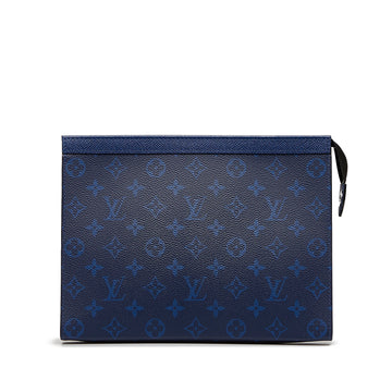 LOUIS VUITTON Monogram Taigarama Pochette Voyage MM Clutch Bag