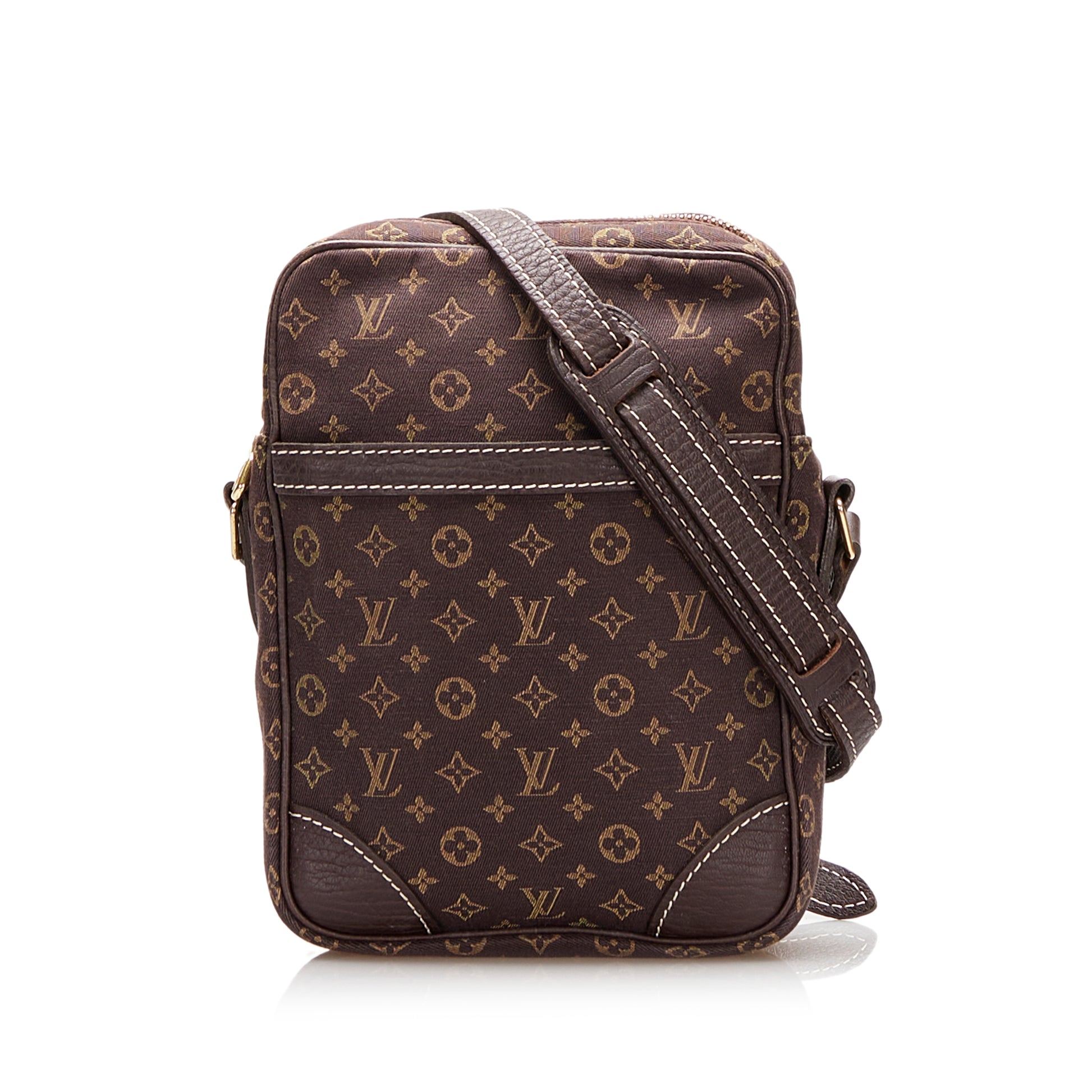 Brown Louis Vuitton Monogram Mini Lin Danube Crossbody Bag