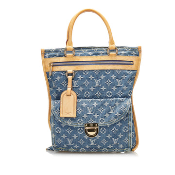 Louis Vuitton Monogram Denim Sac Plat Handbag