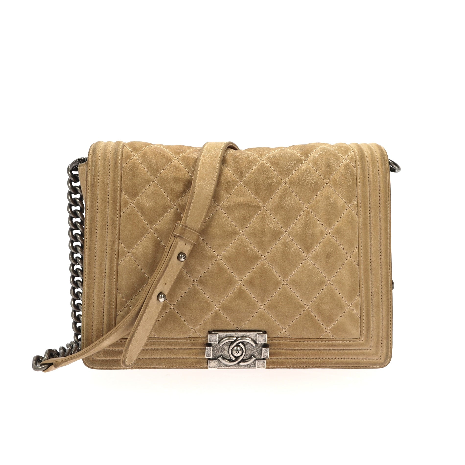 Beige boy sale bag chanel