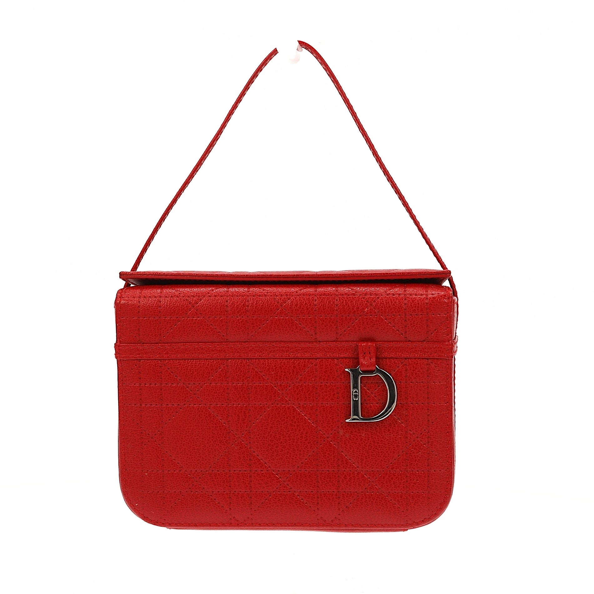 CHRISTIAN DIOR Red Trotter Canvas Saddle Coin Purse