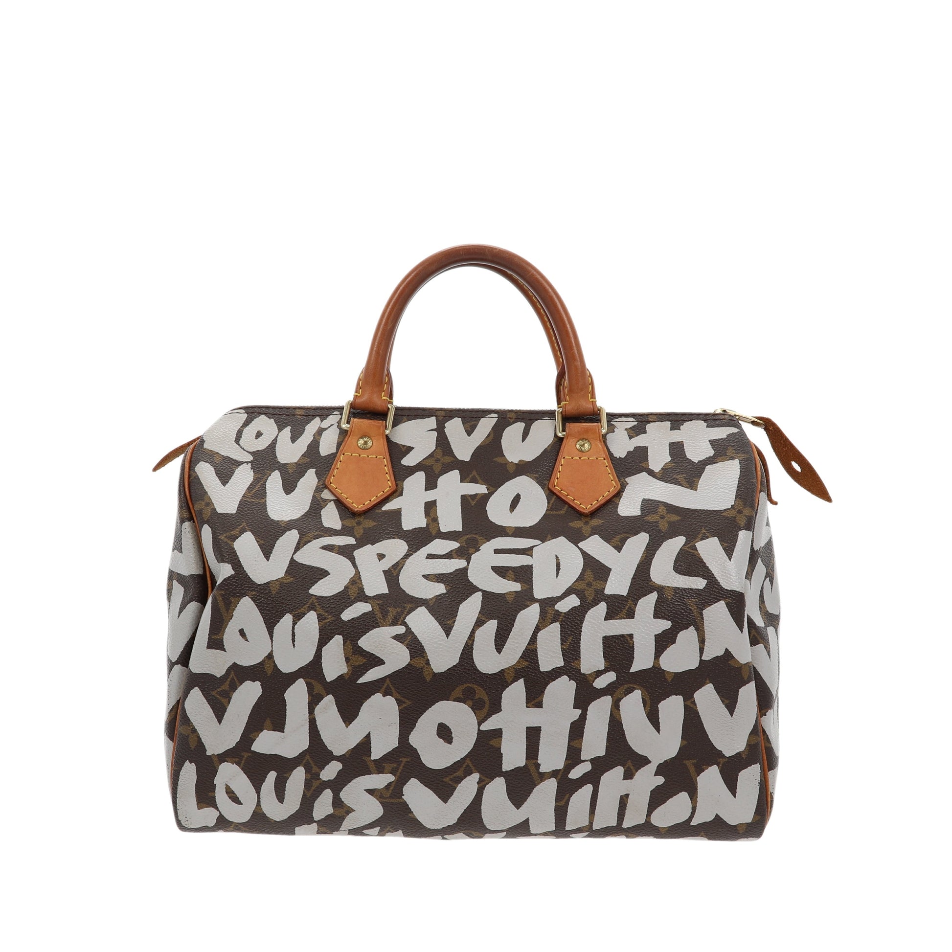 Louis Vuitton Limited Edition Stephen Sprouse Graffiti Monogram Canvas Speedy  30' In Brown