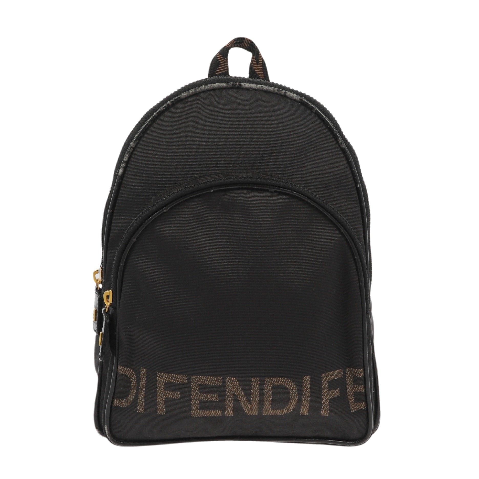 FENDI Nappa FF 1974 Embossed Mini Backpack Black 1375383 | FASHIONPHILE