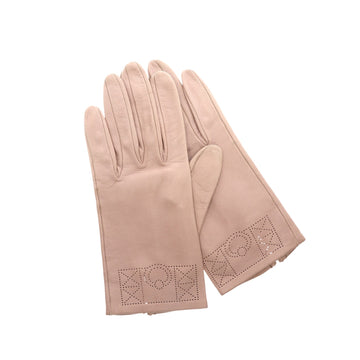 HERMES Collier de Chien Gloves in Pink Leather