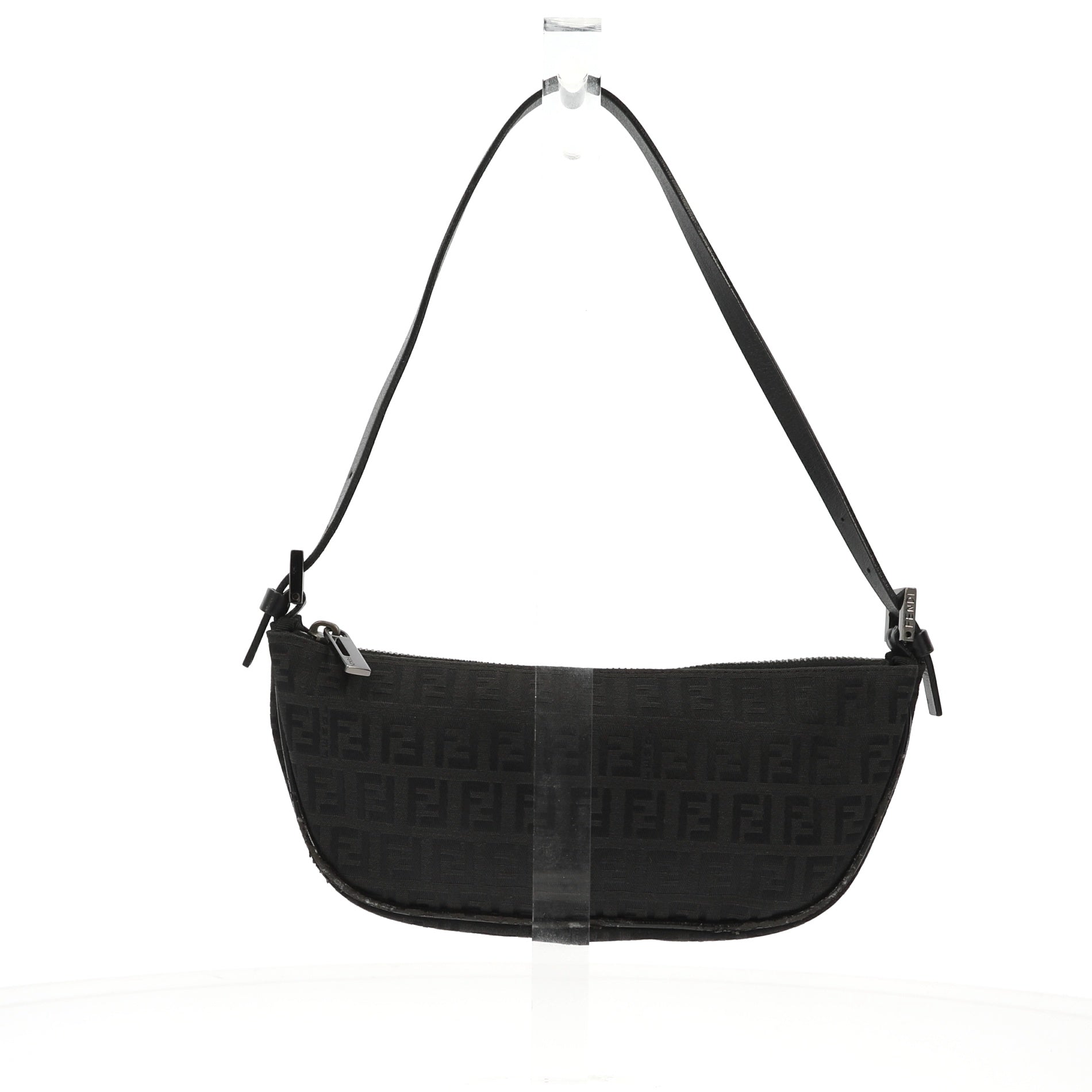 Vintage fendi black online shoulder bag