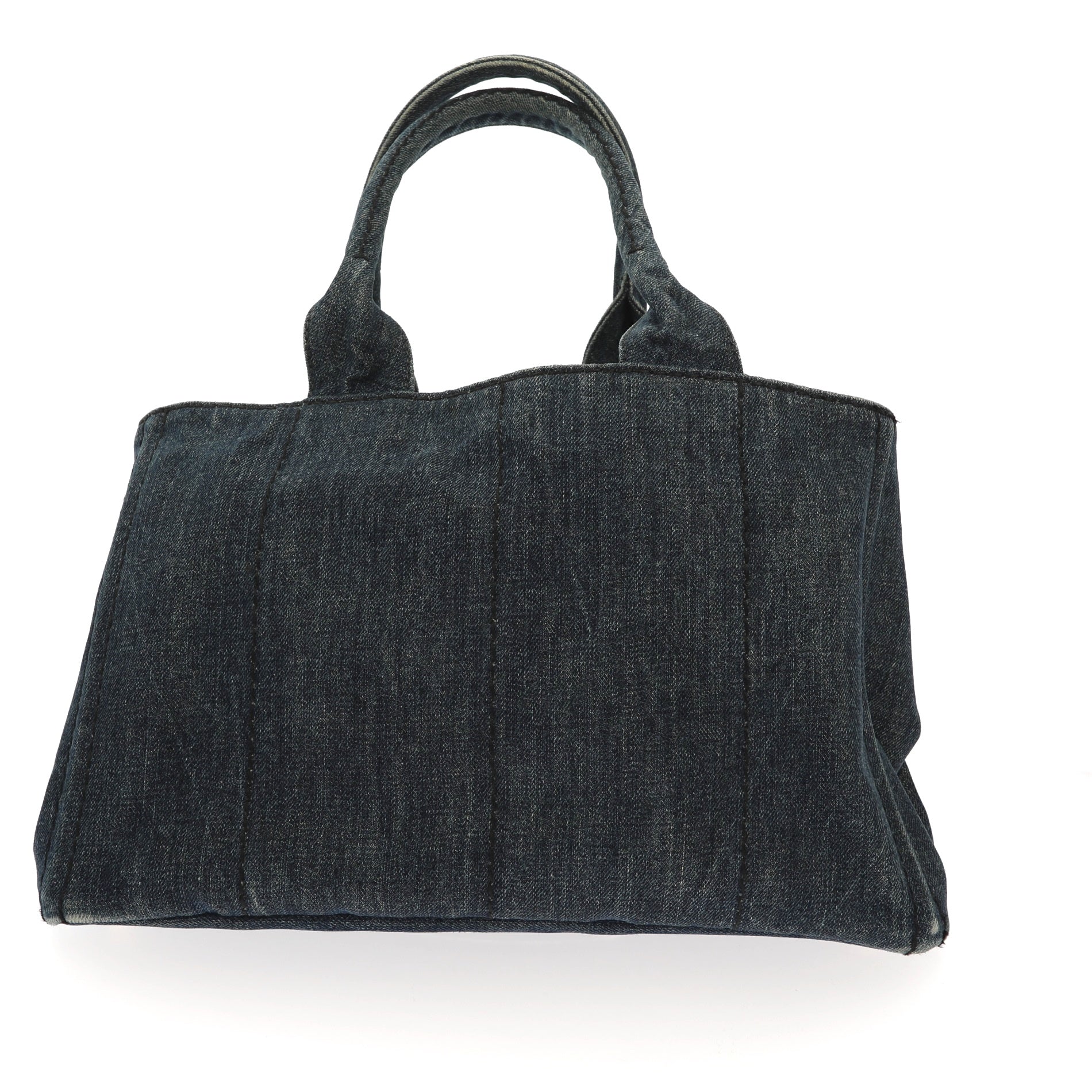 PRADA Canapa Handbag in Blue Denim Jeans