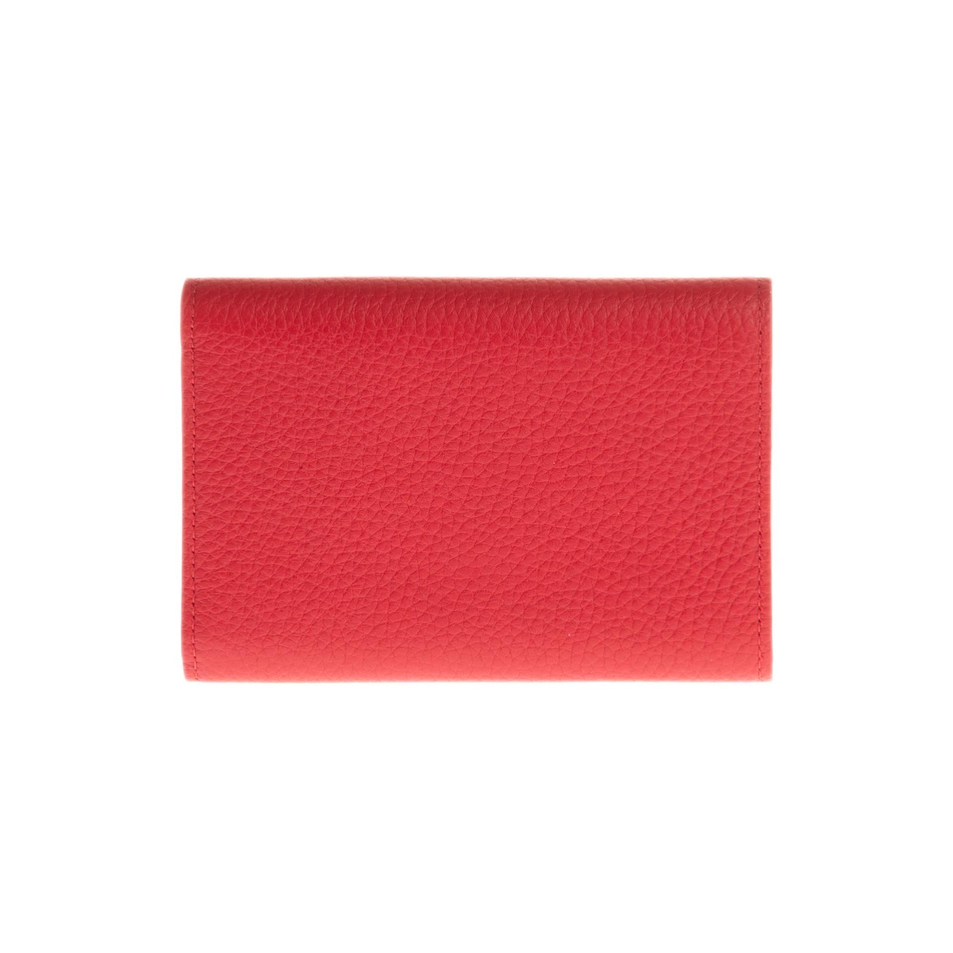 Brand New LV Capucines Compact Wallet in Red ecarlate Taurillon leather