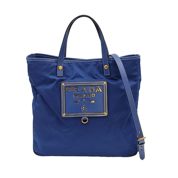 PRADA Prada Tote Shoulder Bag in Nylon With Gold Logo