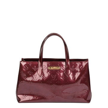 LOUIS VUITTON Purple Vernis Leather Wilshire PM Tote