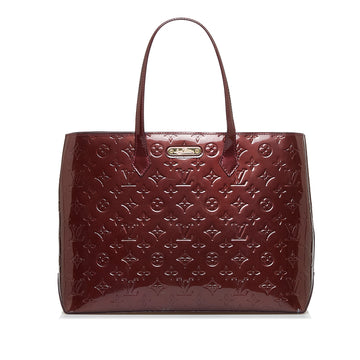 LOUIS VUITTON Monogram Vernis Wilshire MM Tote Bag