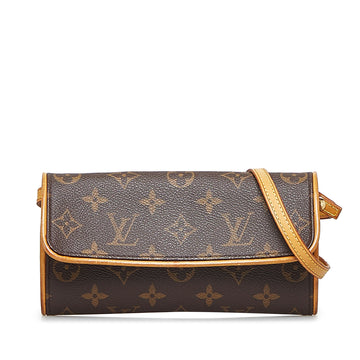 LOUIS VUITTON Monogram Pochette Twin PM Crossbody Bag