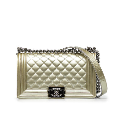 CHANEL Medium Matelasse Bicolor Boy Flap Shoulder Bag