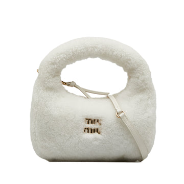 MIU MIU Mini Shearling Wander Satchel