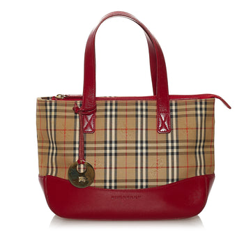 Burberry Haymarket Check Canvas Handbag