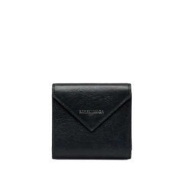 BALENCIAGA Papier Leather Compact Wallet Small Wallets