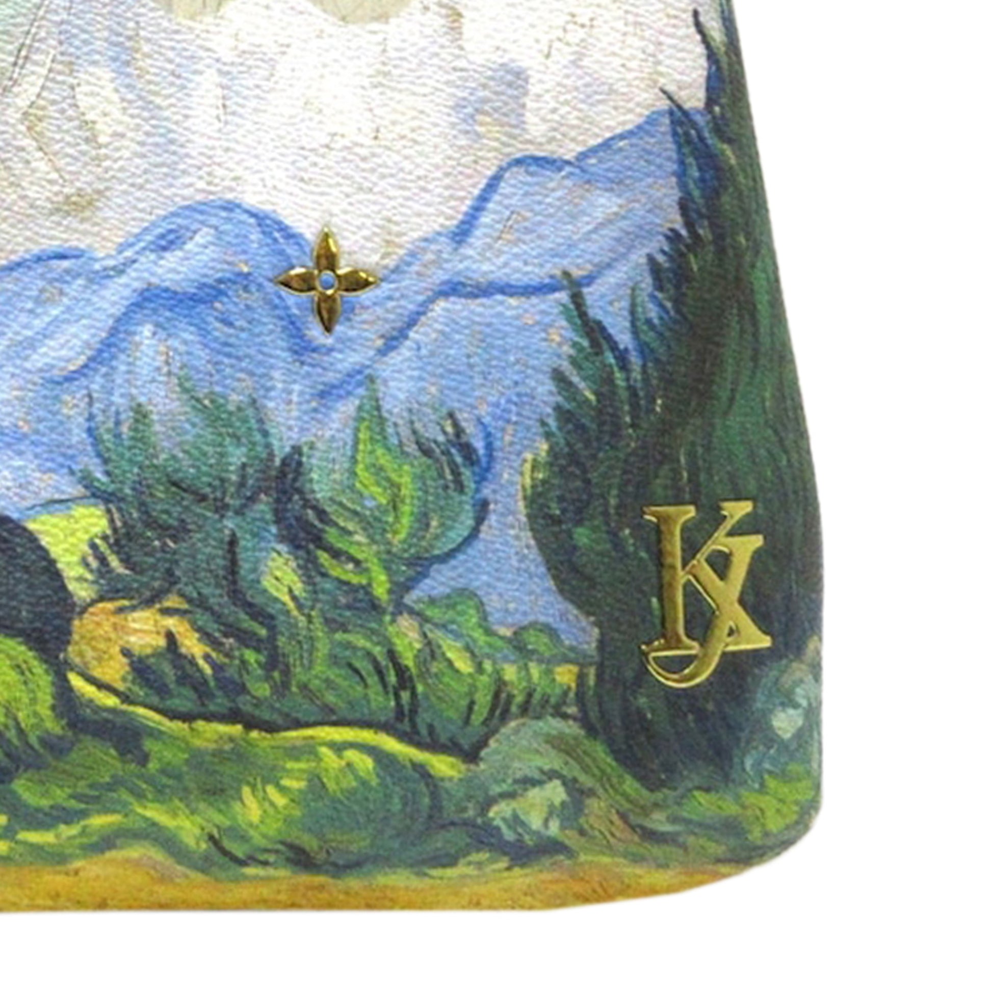 Louis Vuitton x Jeff Koons Montaigne Vincent Van Gogh Masters MM Lavender  Multicolor in Coated Canvas with Brass - US