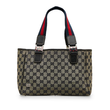 GUCCI GG Canvas Web Pop Tote Tote Bag