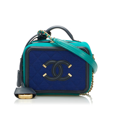 CHANEL CC Filigree Vanity Case Crossbody Bag