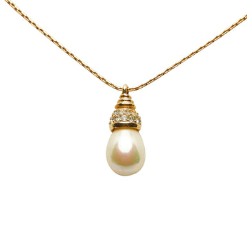 DIOR Faux Pearl Pendant Necklace Costume Necklace