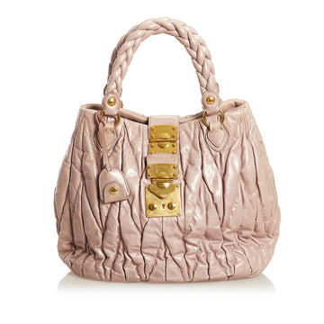 Miu Miu Coffer Leather Satchel