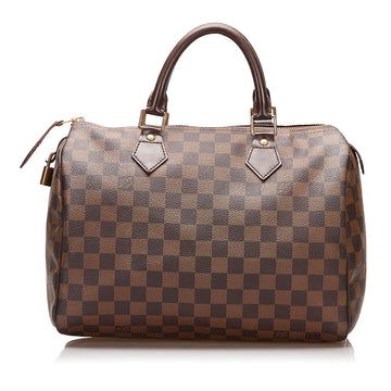 Louis Vuitton Damier Ebene Speedy 30 Boston Bag