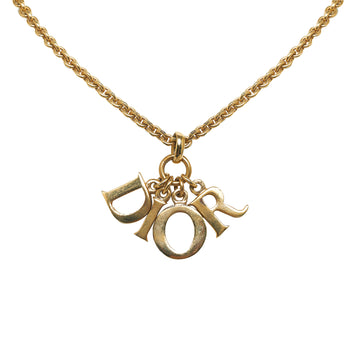 DIOR Logo Pendant Necklace Costume Necklace