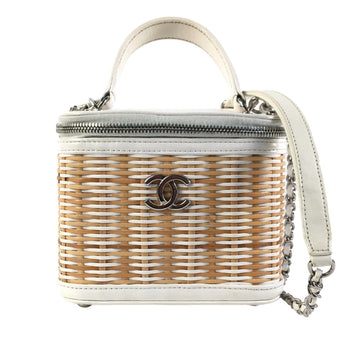 CHANEL Take Away Wicker Vanity Case Satchel