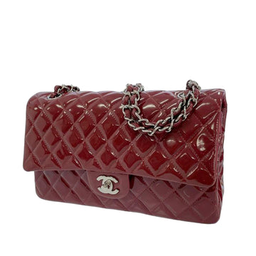 CHANEL Medium Classic Patent Double Flap Crossbody Bag