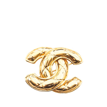 CHANEL CC Quilted Brooch Costume Brooch