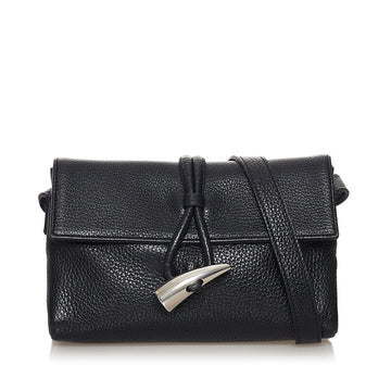 Burberry Horn-Toggle Leather Crossbody Bag