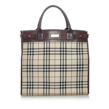 Burberry House Check Canvas Satchel