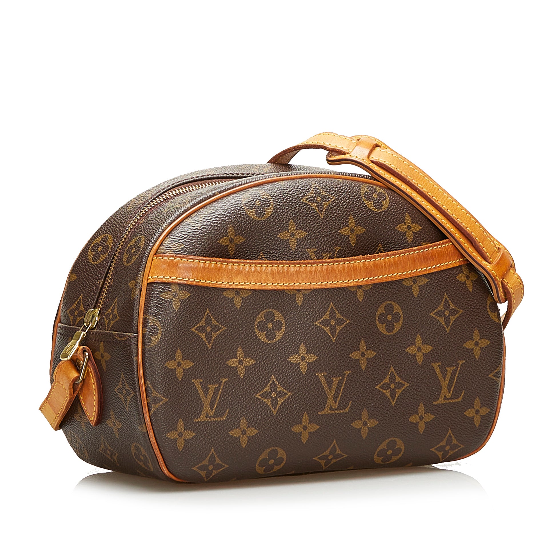 LOUIS VUITTON Blois Vintage Monogram Canvas Crossbody Bag Brown