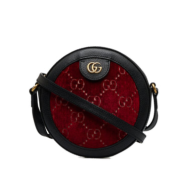 GUCCI GG Marmont Round Velvet Crossbody Bag