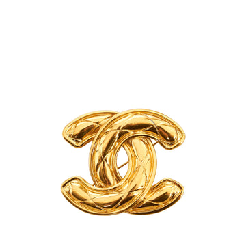 CHANEL CC Quilted Brooch Costume Brooch