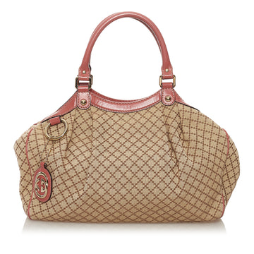 Gucci Diamante Sukey Canvas Tote Bag